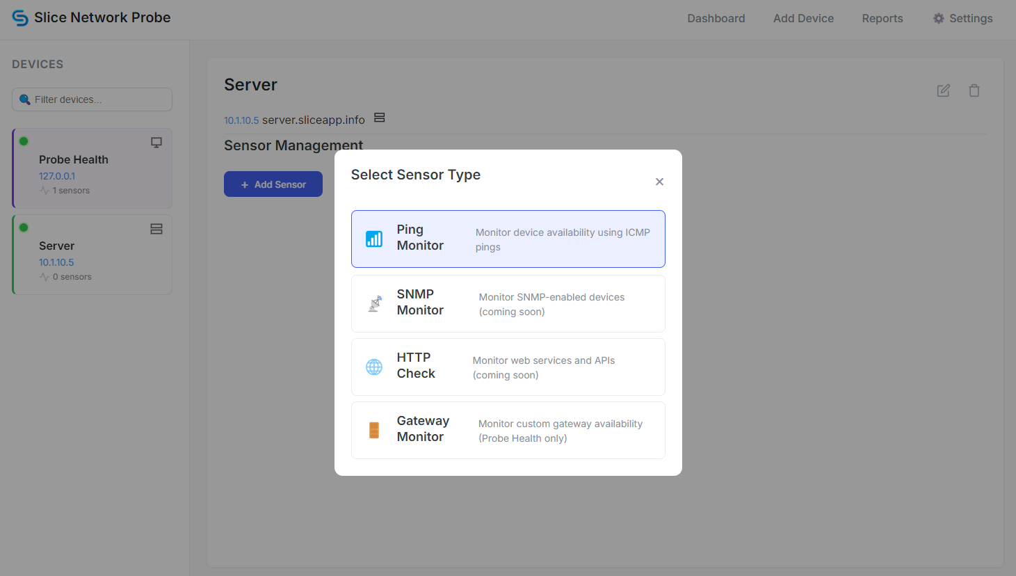 Add Sensor
